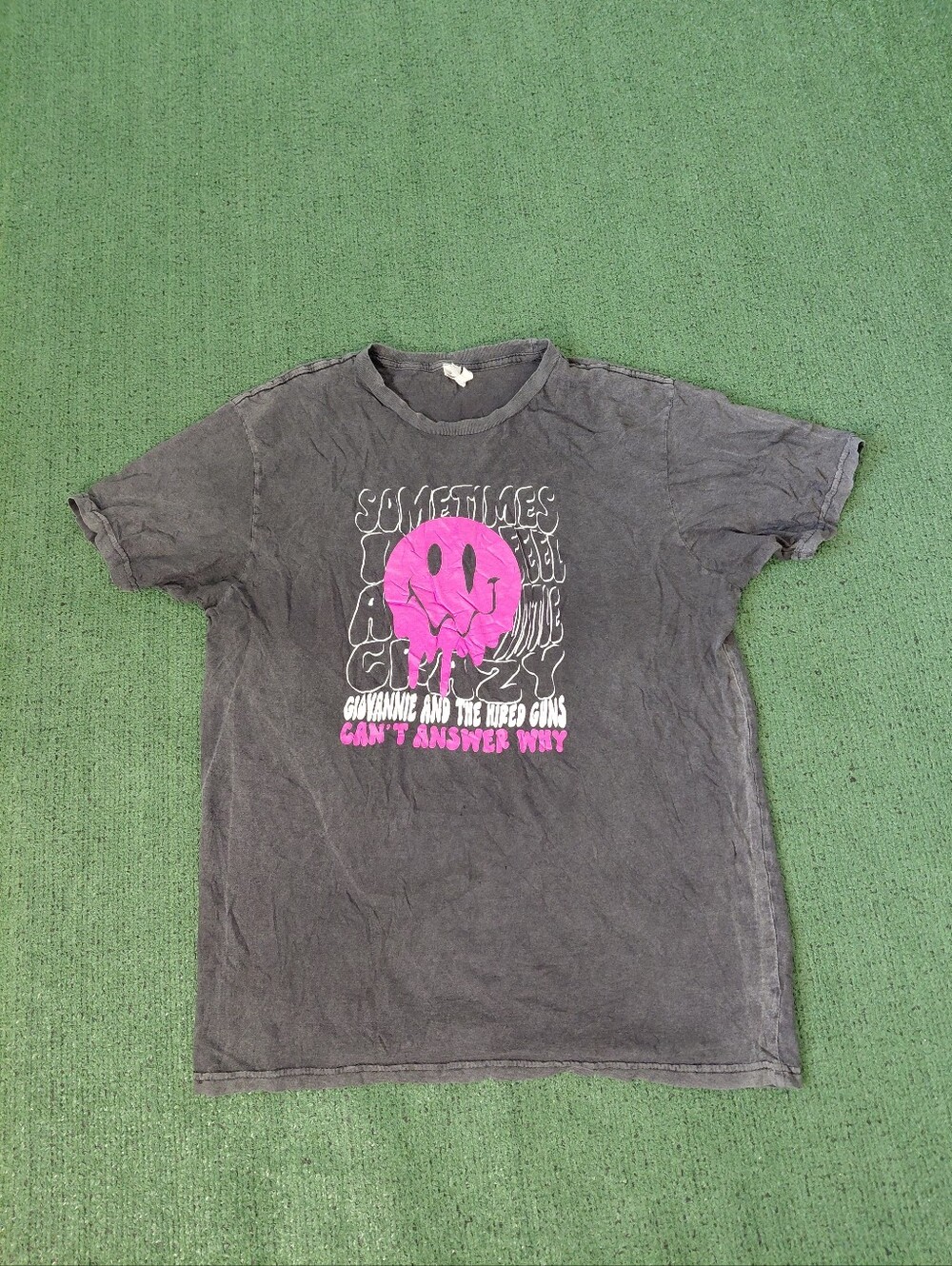 Giovannie And The Hired Guns Can't Answer Why Band Music Dark Gray T Shirt Sz La